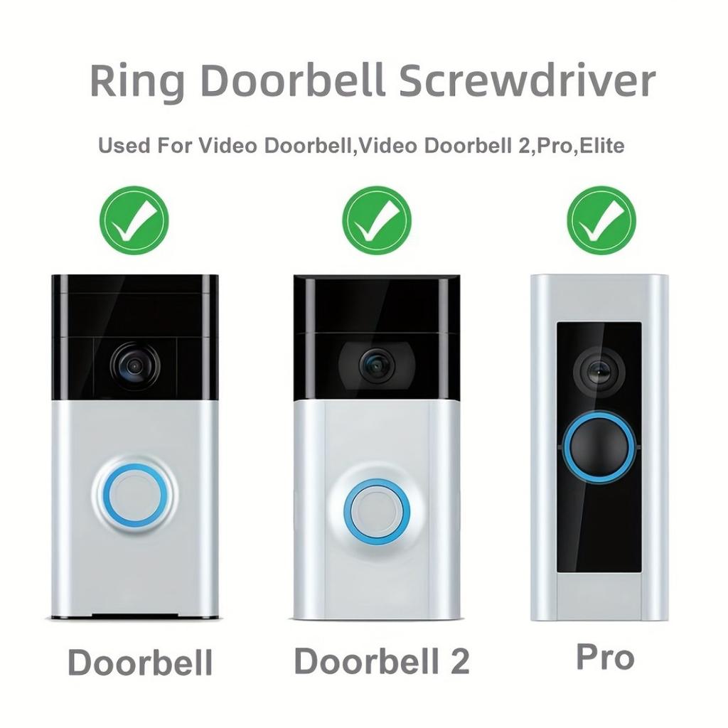 Screwdriver For Ring Doorbell, T6 T15 Bit Screwdriver For Ring Video Doorbell,Doorbell Pro And Elite Battery Change, Wifi Password Reset Access