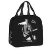 Custom Johnny Hallyday French Rock Singer Insulated Lunch Bag for Outdoor Picnic Resuable Cooler Thermal Bento Box Women Kids
