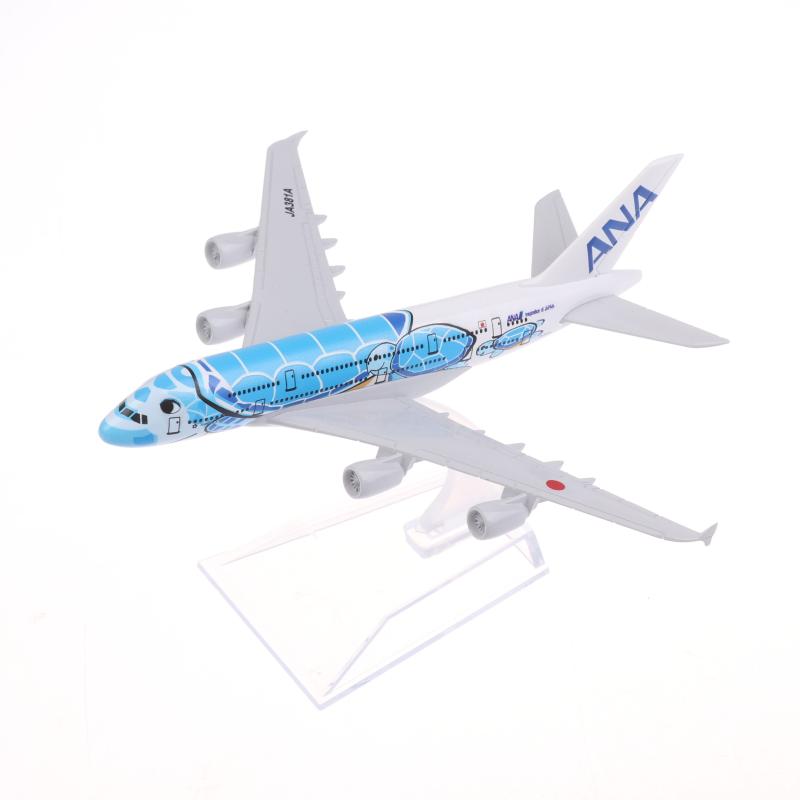 1 Набор Синяя Морская Черепаха Airbus 380 A380 Airways Металлический Сплав Литой Самолет 16 См Самолет Air Japan Ana Airlines Модель Самолета Игрушка