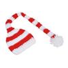 Baby Christmas Knit Hat Long Tail Shape Children Santa Hat for Baby Photography Props