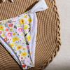 European and American new women's bikini gather with steel rim two-piece swimsuit sexy vacation split swimsuit