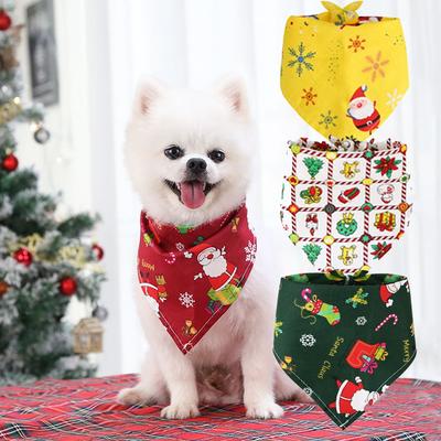 Новый нагрудник с принтом, полотенце, костюм для домашних животных, бандана, треугольный шарф, воротник с животными