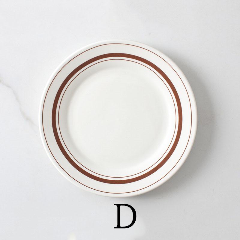 8-дюймовые керамические плоские тарелки, бытовые тарелки для завтрака, десерта, салата, стейка, обеденная тарелка, сервировочные блюда для кофейни