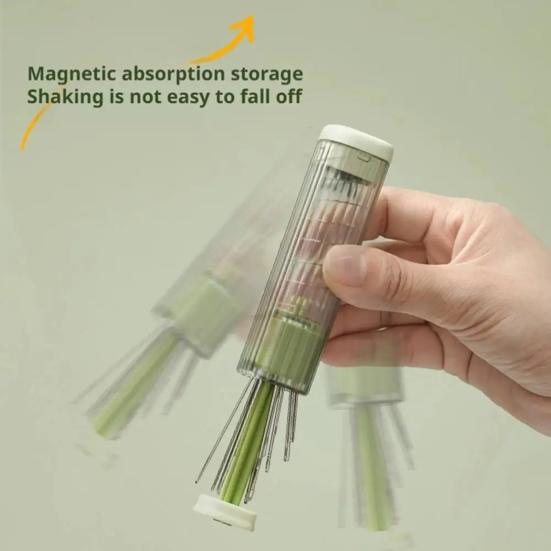 Yousheng Пустой магнитный футляр для игл Портативная выдвижная игольница Нажимной магнитный органайзер для игл для дома, путешествий, ручного шитья, DIY проектов