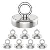 YESCUT Super Strong Magnetic Hooks (Set of 8), 17kg Weight Capacity, 25mm Diameter, 304 Stainless Steel, Strong Magnets, Rust-Resistant, Removable Hoo