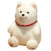 Soft and Cute Polar Bear Ye Ye Dog Plush Toy Collar Puppy Doll White Dog Samoyed