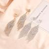 S925 Silver Needle Classic Shiny  Earrings Ladies Exaggerated Long