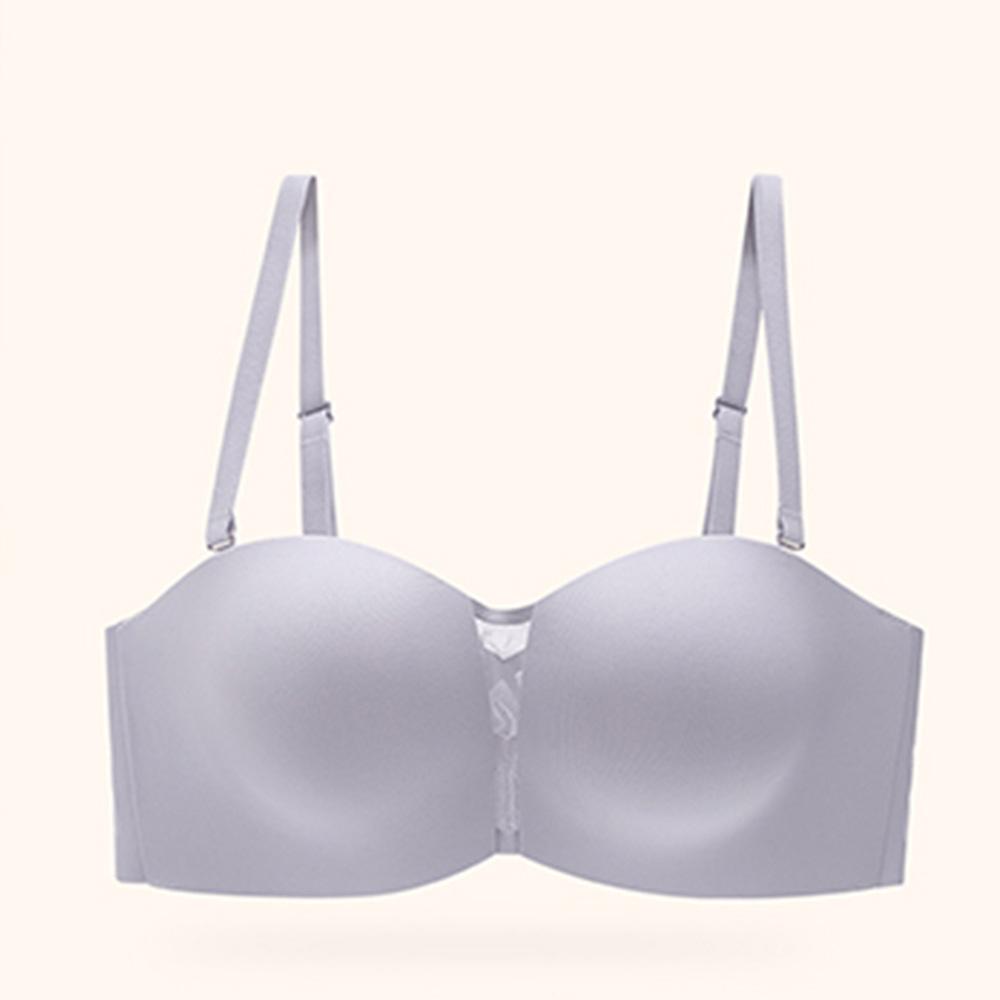 Нескользящее бюстье без бретелек, не оставляющее следов, сто толстых чашек в сборном бюстгальтере