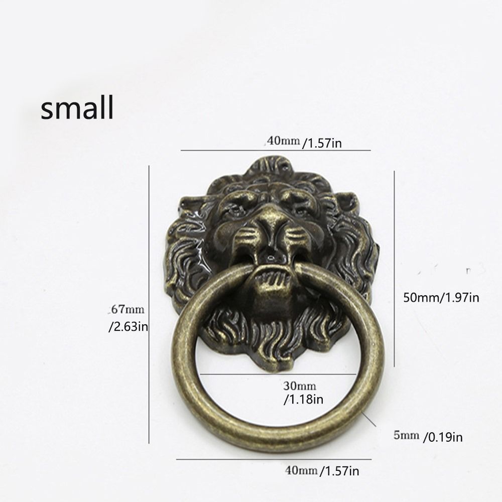 Классическая ручка в виде головы льва с одним отверстием, ручка для шкафа, ретро-антикварные дверные ручки для шкафа