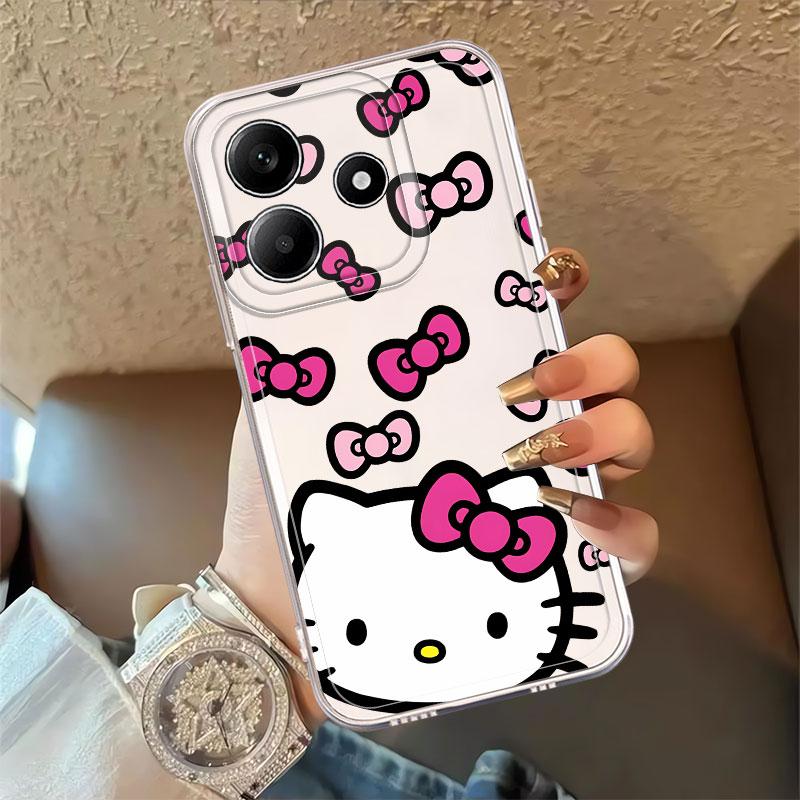 Soft Phone Cover Case for Xiaomi Redmi Note 14 Pro Plus 11 12S 10S 9 10 12 13C A4 Note 13 14C 11S Cute Hello Kitty