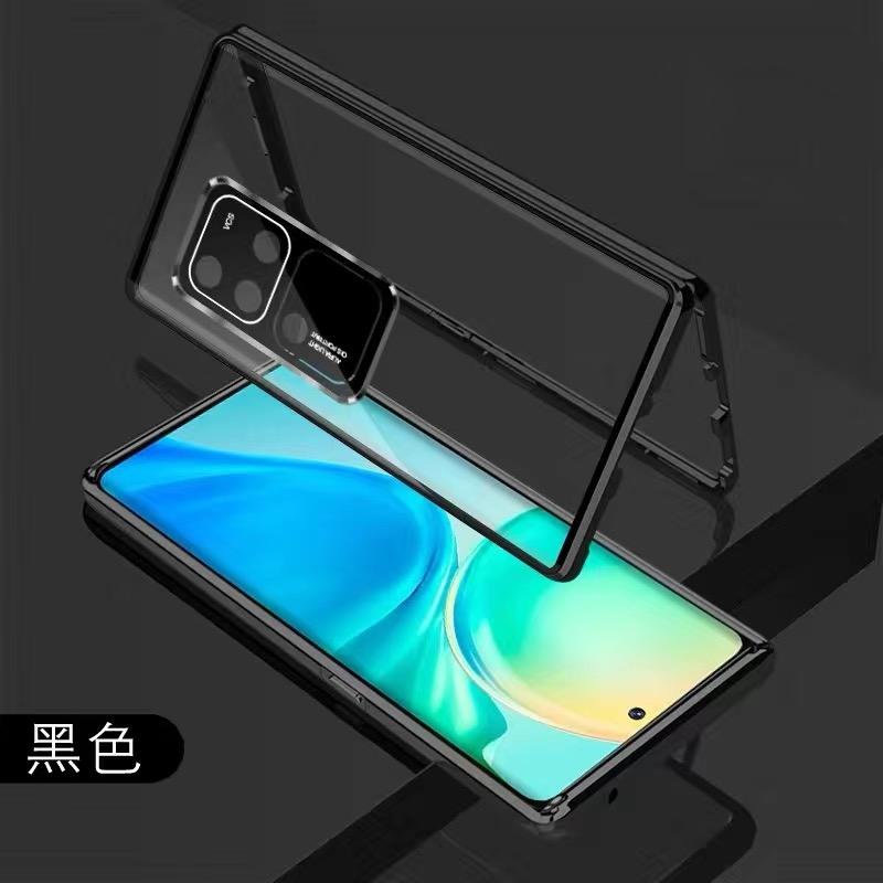Полный чехол 360 для Vivo V30 Pro 5G, чехол с двусторонним магнитным притяжением, металлическая закаленная стеклянная защитная крышка для телефона, бампер