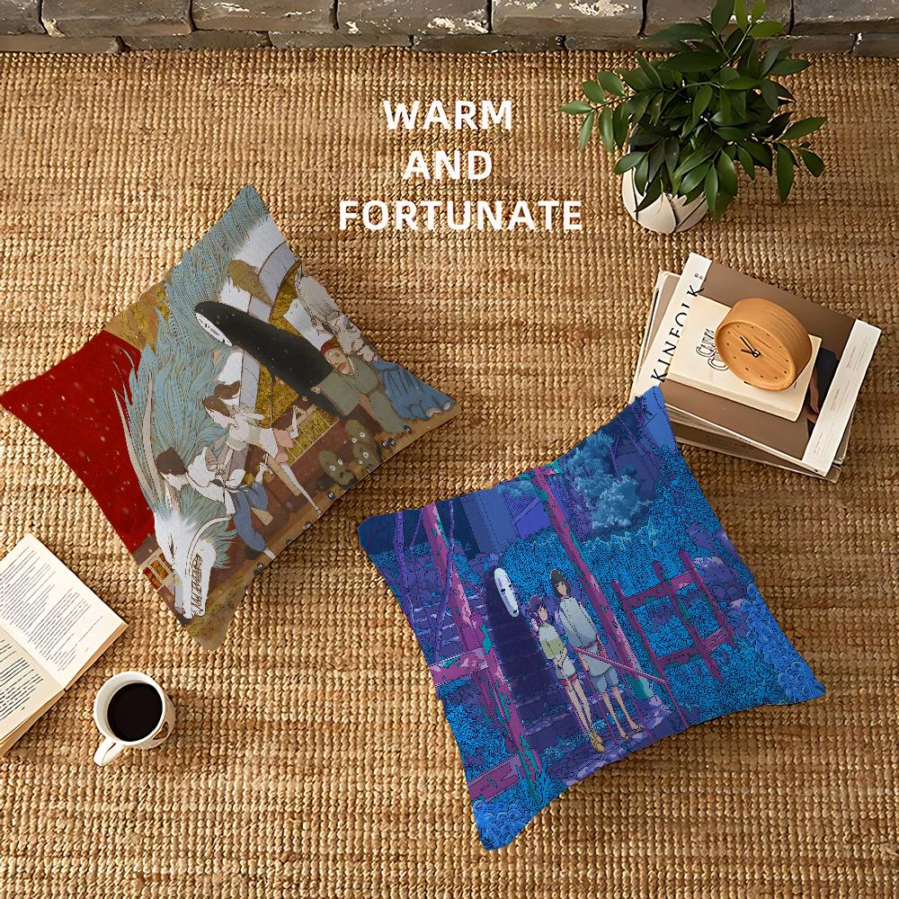 S-Spirited Away Personalized Pillow Cover Kids Bedroom Wild Party Decor Pillowcase Kid Birthday Shower Gift