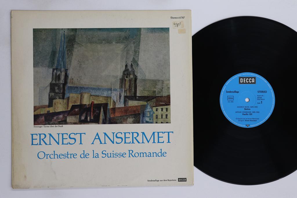 LP Record ERNEST ANSERMET, ORCHESTRE DE LA SU - Ravel Bolero / Honegger Pacific231 61747 DECCA 1972 Germany Classical Used