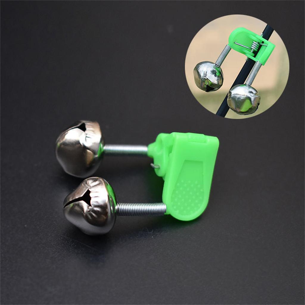 10Pcs Double Rings Alarm Night Fishing Alarm Fishing Rod Indicator LED Light Fishing Rod Tip Bites Alarm Fishing Bells