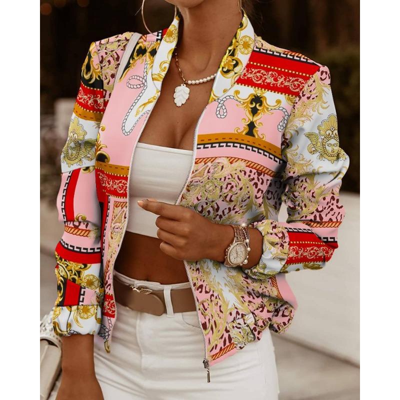 IHUASU Осенний кардиган с длинными рукавами на молнии, декорированное пальто, маленькие куртки и пальто