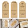 50PCS Brown Thank You Stickers Kraft Paper Sealing Labels Creative Thanks Decals  For Small Business