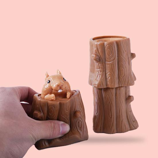 Squeeze Toy Telescopic Squirrel Arise Design Silicone Stress