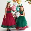 Tulle Red Christmas Dresses for Girls Formal Bridesmaids Wedding Party Princess Prom Girl Dress Flower Birthday Costume 5-14 Yrs