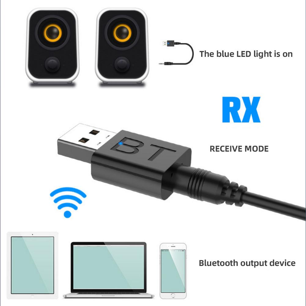 Автомобильный Bluetooth-приемник-передатчик Автомобильный Bluetooth 5.0 Аудиоадаптер ТВ Компьютер Беспроводной Bluetooth 2-в-1 Конвертер