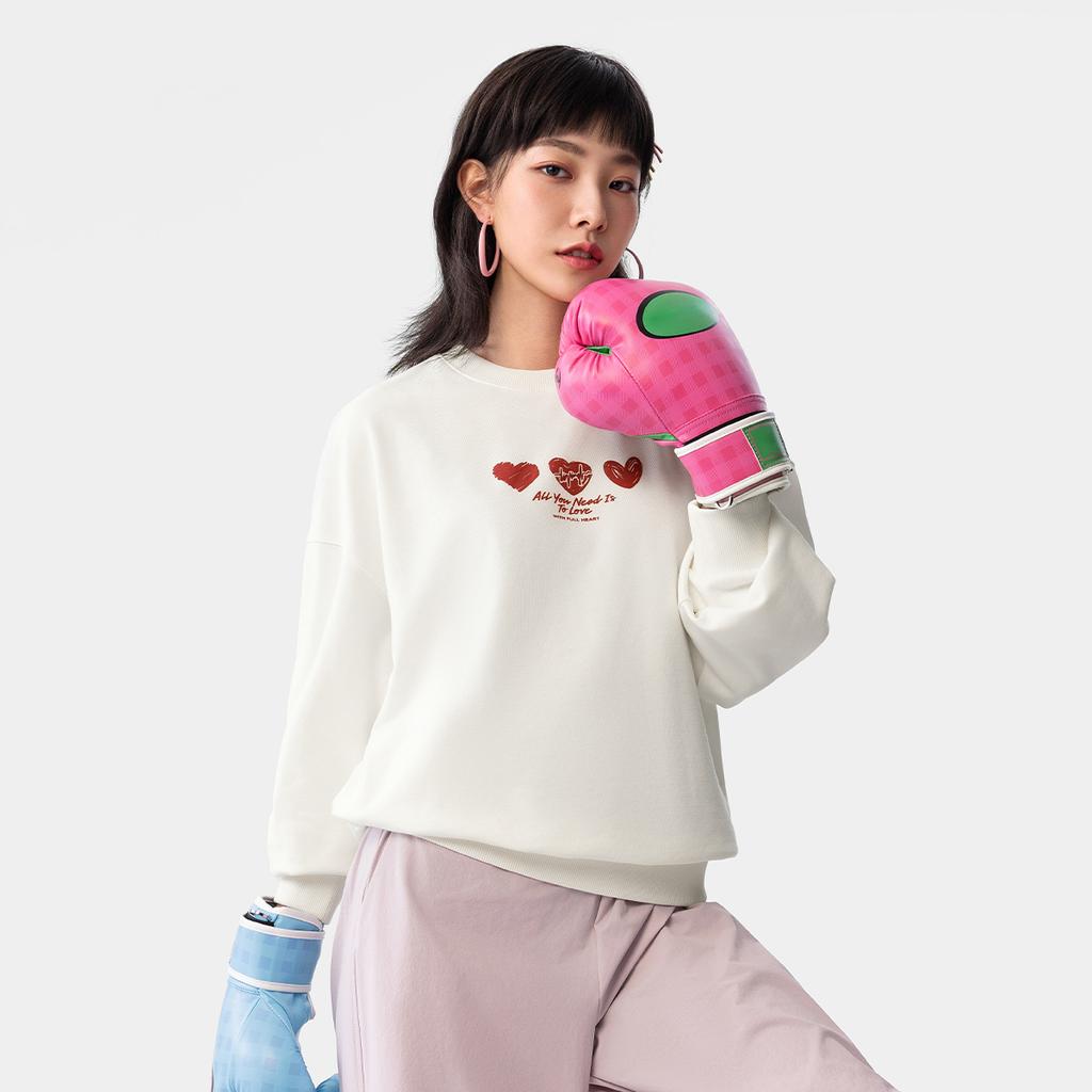 Li Ning Свитшот из коллекции Sports Life для женщин, цвет слоновой кости AWDV806-1