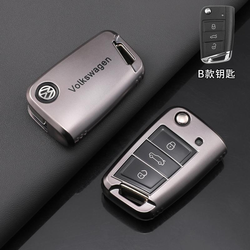 Fashion TPU Car Flip Remote Key Case Cover Holder Shell Fob For VW Volkswagen Golf 7 MK7 Tiguan MK2 Auto Keychain Accessories