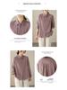 Women's Retro Cotton & Linen Lace-Stitched Long Sleeve Shirt: Spring/Summer Collection