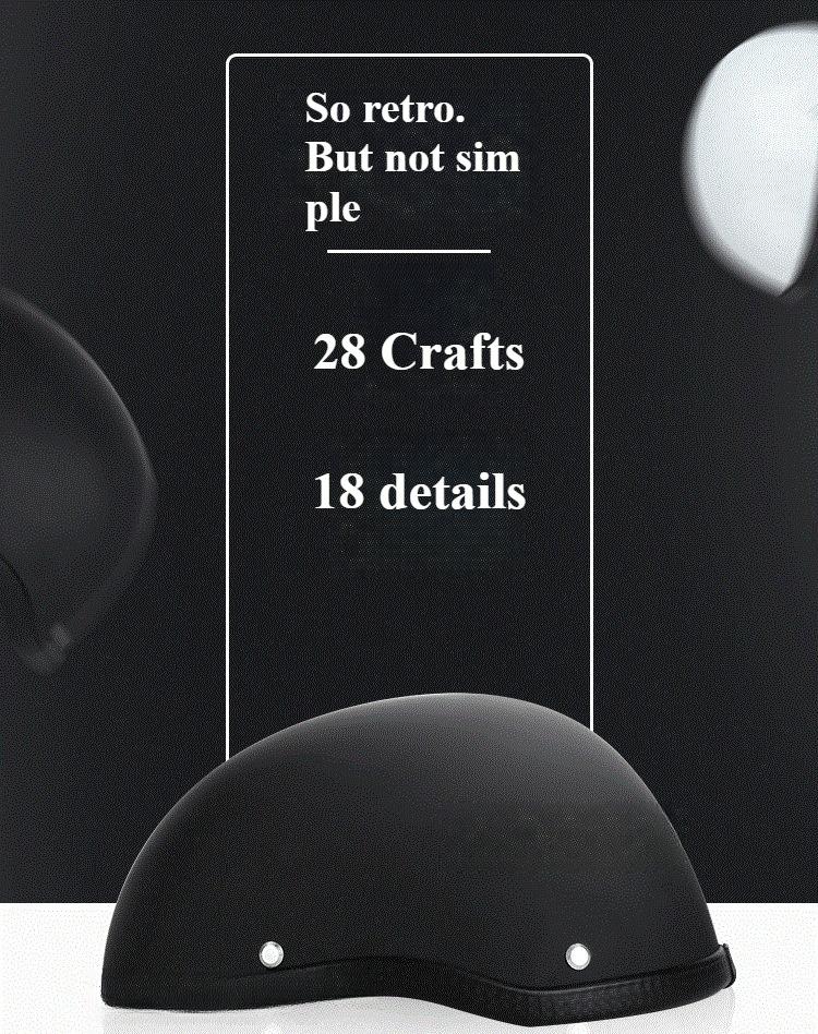 Motorcycle Half Helmet Universal Vintage Motorcycle Half Helmet Lightweight Open Half Helmet