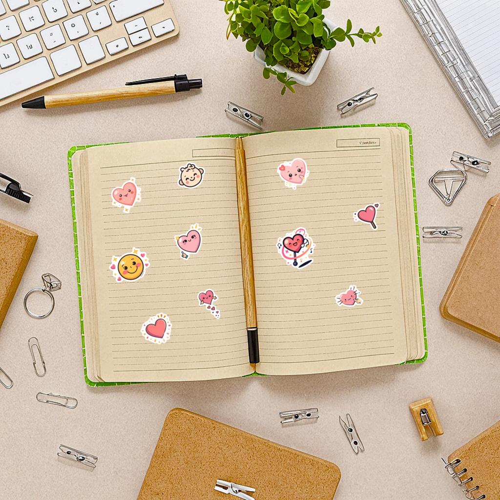 Playful Cute Faces Decals Whimsical Emotions Teacher Reward Stickers Stickers For Phone Fridge Car Sticker