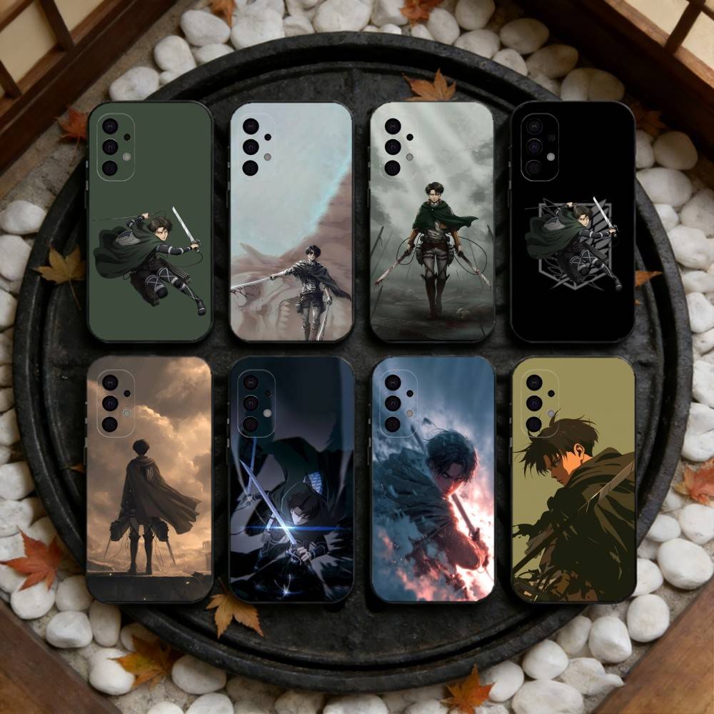 Чехол для телефона L-Levi A-Attack on Titan для Samsung S25, S24, S21, S22, S23, S30, Ultra, S20, Plus, Fe, Note, 5G Черный