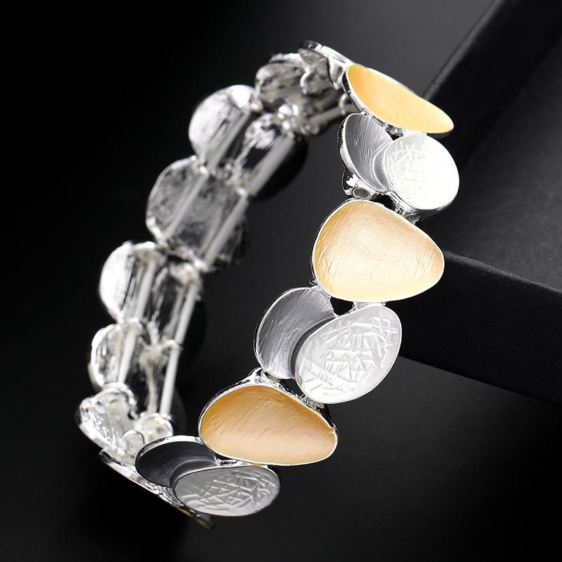 Цветная живопись маслом геометрический овальный эластичный браслет, модный и высококлассный женский универсальный браслет из сплава