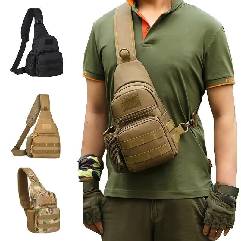 Shoulder Bag Hiking Backpack Men's Nylon Outdoor Hunting Camping Fishing Molle Hiking Chest Sling Bag