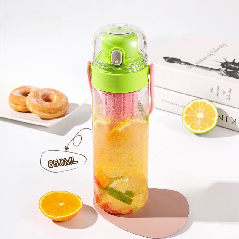 Креативные пластиковые стаканчики для двойного напитка для отдыха с высокой ценностью для студенческих спортивных чашек и портативные цветочные стаканчики для непосредственного питья в качестве подарков.