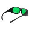 650nm Wavelength Laser Safety Glasses Green Lens PC Eye Protection Fit Over Myopia GogglesBlack