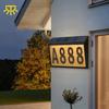 Солнечный свет для номера дома, светодиодная подсветка, водонепроницаемый адресный знак, простая установка, работающая на солнечной энергии, дверная табличка