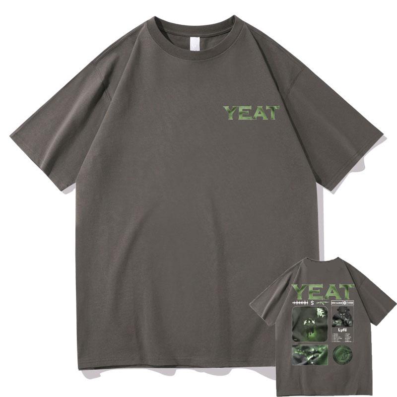 Limited Edition Rapper Yeat New Album Print Tshirt Men Women Hip Hop Round Neck Oversized Tshirt Mens Fashion Loose Streetwear