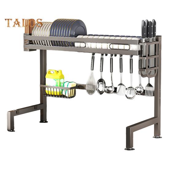 Стойка для хранения кухонной посуды, регулируемая длина, грузоподъемность 144 фунта, нержавеющая, легко моется, большая металлическая стойка для посуды