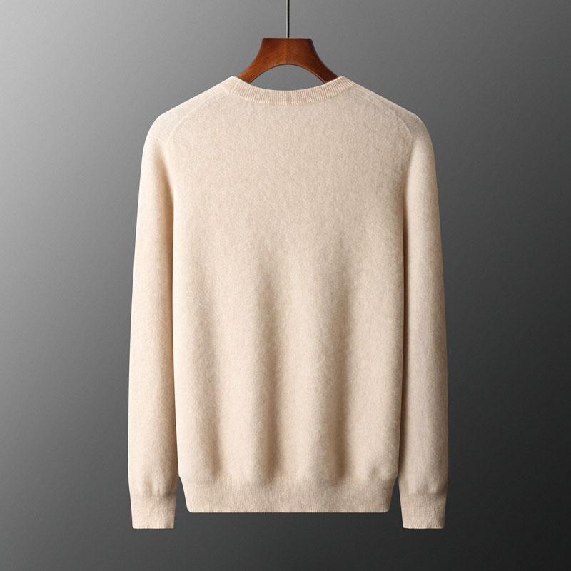 Мужской кашемировый свитер Qinghe Cashmere 30% Кашемир 70% Шерсть Мужской осенне-зимний кашемировый пуловер Мягкий и теплый
