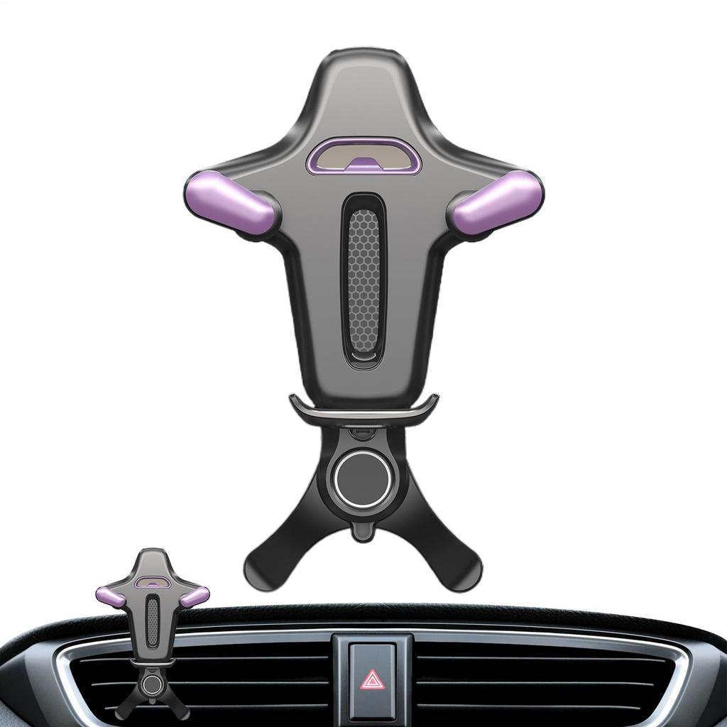 Car Phone Holder Mount Vent Clip Silicone Non-Slip Stand Car Vent Phone Holders for Family Friends Women Automotive Vehicle