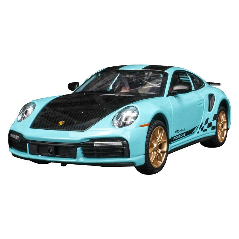 911 Turbo S Литье под давлением 1:Модель автомобиля из 24 сплавов, миниатюрный металлический спортивный автомобиль, коллекционный подарок на день рождения, детские игры 