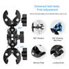 PULUZ PU495B Motorcycle Bike Handlebar Mount Handlebar Clamp Mount & 59 Inch Selfie Stick Kit Replacement for GoPro