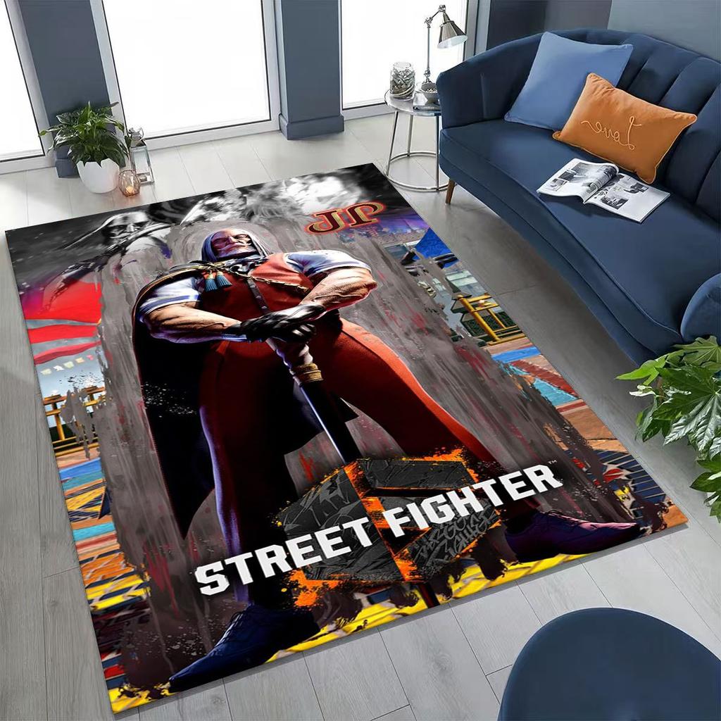 Ретро Коврик с персонажами игры Street Fighter 6, мультяшный коврик с Чун-Ли для спальни, гостиной, дивана, домашний коврик для входной двери, декор, нескользящий коврик для пола