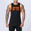 Muscleguys Новая спортивная майка, мужская дышащая хлопковая майка без рукавов, свободная эластичная футболка для тренировок для бега и фитнеса для отдыха