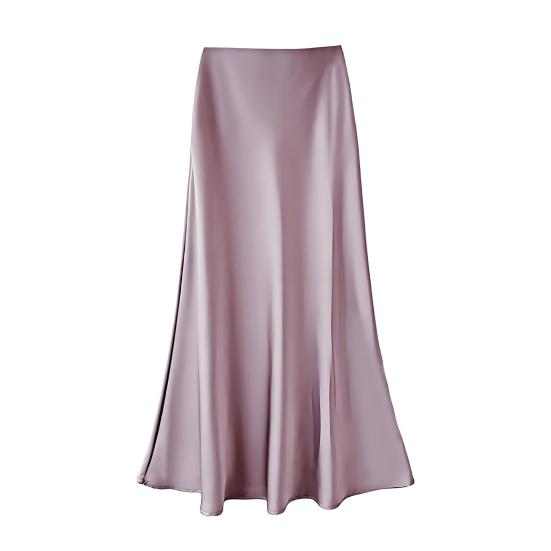 Женская юбка-рыбий хвост с высокой талией и запахом на бедрах, длинная юбка А-силуэта, однотонная, удобная, подчеркивающая фигуру юбка