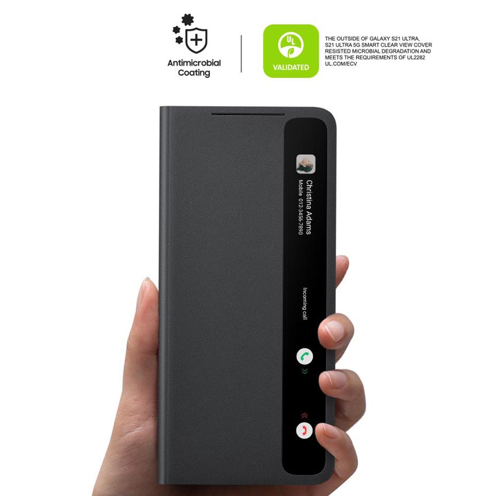 Samsung Оригинальный чехол для телефона Smart View для Samsung Galaxy S21 Ultra 5G Smart View, откидная крышка, интеллектуальный чехол для телефона