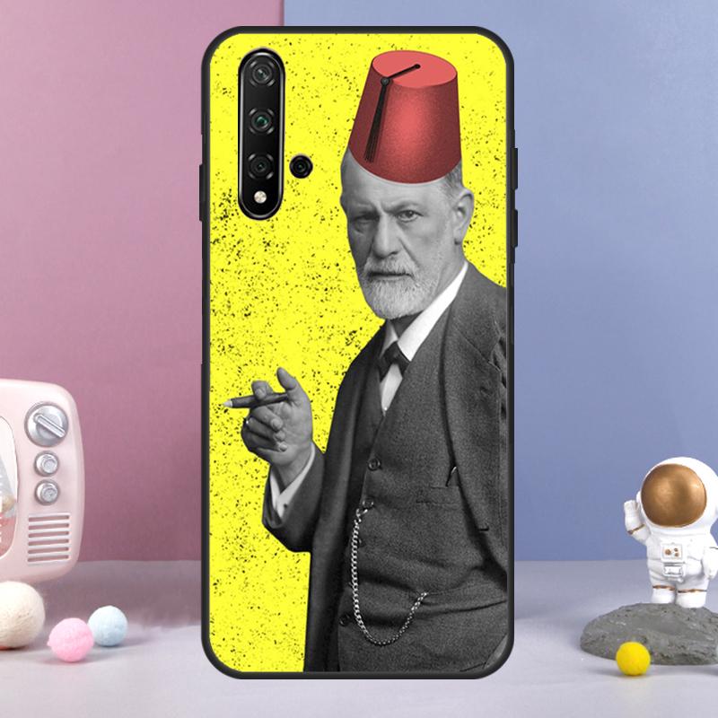 Sigmund Freud psychoanalysis For Huawei Nova Y72 Y61 Y91 Y73 Y90 Y70 Y60 12s 12i 11i 8i 9 10 SE P60 P30 Pro P40 Lite Case