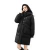 Women's 2024 Mid-Length Hooded Duck Down Winter Coat