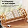 New Retro Wooden Desktop Bookshelf Stable Space-saving Tilting Book Shelf Multi-Purpose Desk Bookshelf Office
