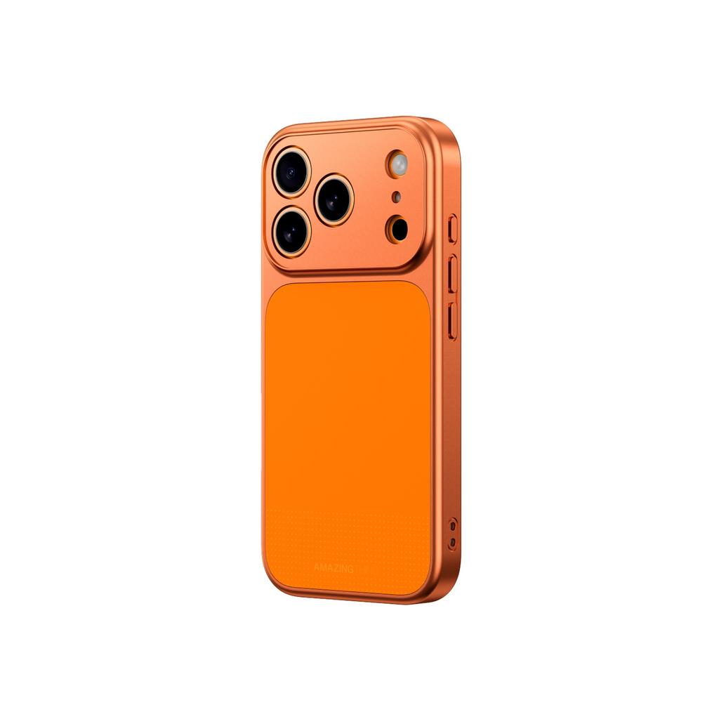 Etui Pokrowiec Na Iphone 17 Pro Minimal Mag Full Cover Case - Pomarańczowy