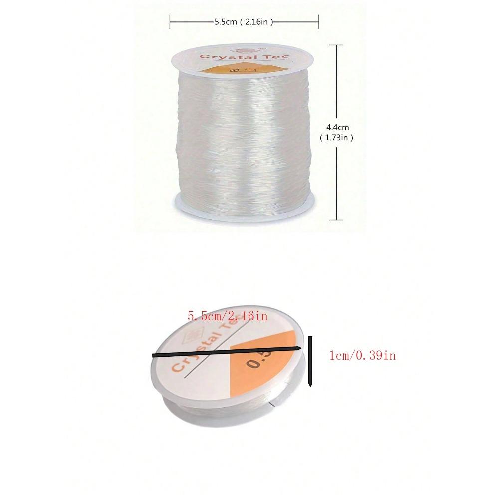 Glass Rope Handmade DIY Buddha Beads Jade String Jewelry Transparent Crystal Elastic Elastic Rope Glass Line for Wearing Crystal Beads Agate