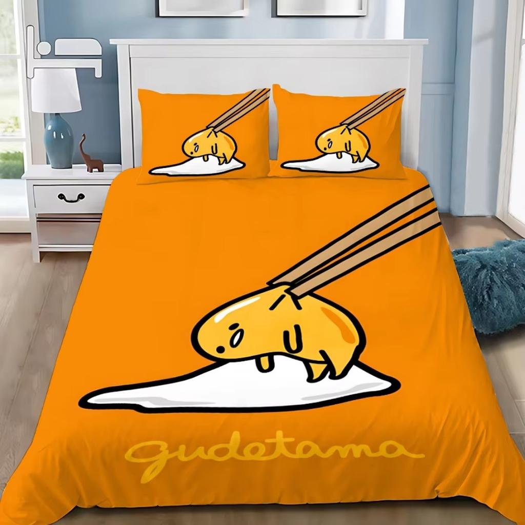 Смешной Ленивый Яичный Пододеяльник Наволочка,G-Gudetama Постельный Комплект Взрослый Мальчик Девочка Украшение Спальни Односпальный Двуспальный Большой Размер